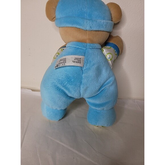Fisher Price Baby's 1st First Teddy Bear 11" Blue Lovey Plush Toy Boy Rattle - Picture 11 of 16